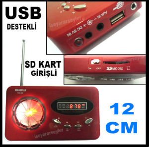 USB VE SD KART DESTEKLİ 12CM LED MUZİK PLAYER