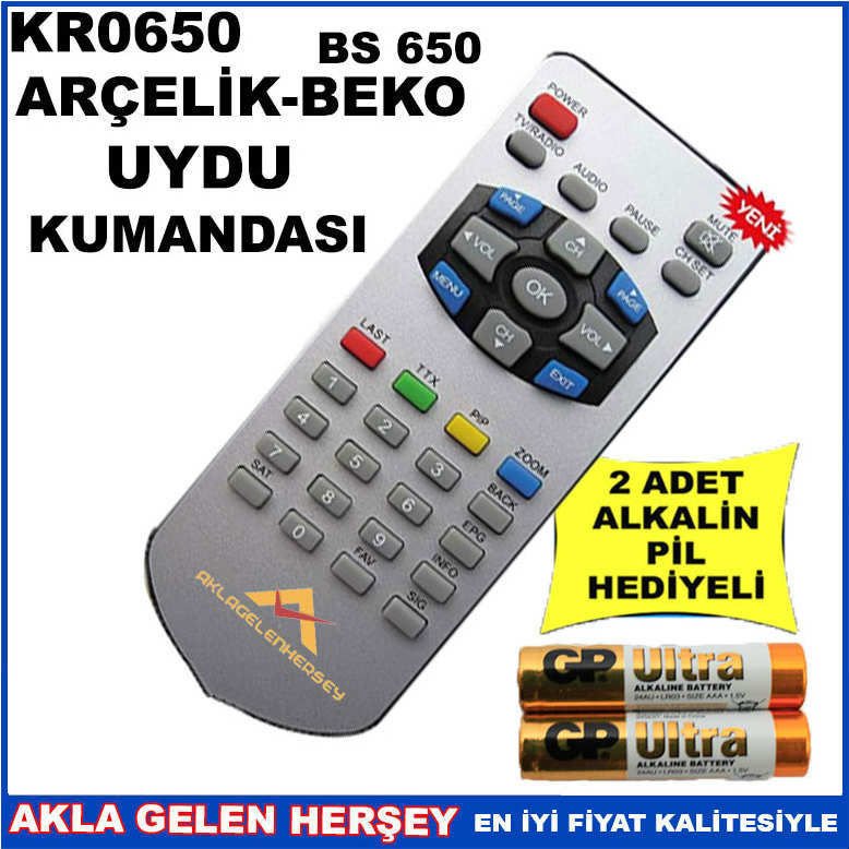 ARÇELİK-BEKO UYDU CİHAZI Receiver KUMANDA KR0650