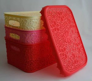 DANTEL DESENLİ ÇOK AMAÇLI KAPAKLI MALZEME KUTUSU