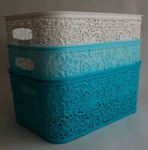 DANTEL DESENLİ ÇOK AMAÇLI KAPAKLI MALZEME KUTUSU