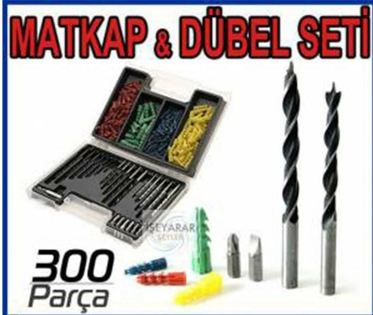 Çelik matkap uçları vidalama için bit uçlar dübeller 300 PARÇA MATKAP UCU ve DÜBEL SETİ ÖZEL ÇANTALI