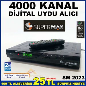 4000 KANAL RF ÇIKIŞLI KASALI UYDU CİHAZI SM 2023