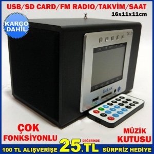 DOLEN ÇOK FONKSİYONLU TAŞINABİLİR MÜZİK KUTUSU