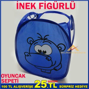 İNEK FİGÜRLÜ ÇAMAŞIR VE OYUNCAK SEPETİ