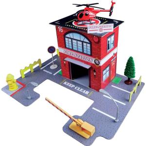 Fresh Metal Maket İtfaiye Seti Oyuncak Metal Helikopter li 3 Boyutlu 