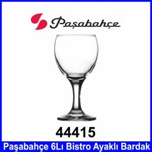 Paşabahçe 6Lı Bistro Ayaklı Bardak Takımı Kaliteli Cam Ürün 