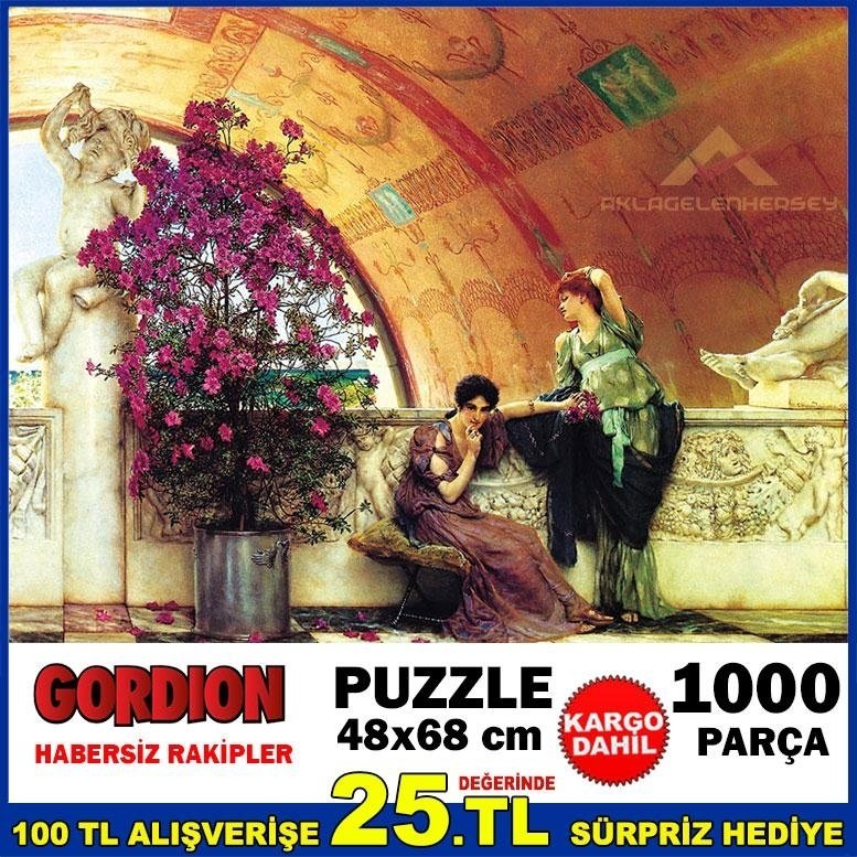 Ücretsiz Kargo GORDİON 1000prc BÜYÜK BOY PUZZLE HABERSİZ RAKİPLER