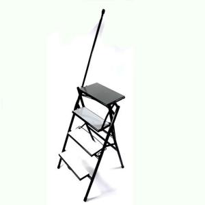 Katlanır Metal Profilli 4 Ahşap Basamaklı Merdivenli Sandalye