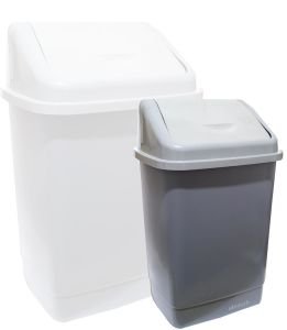 Süper 2li Klik Kapaklı Çöp Kovaları 50 Liitre+30 Litre 2 Adet Bidon Set Sağlam Kalite Geniş Hazneli