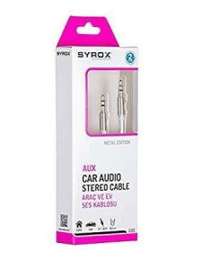 Syrox Aux Kablosu Araç İçi ve Ev İçin 3.5mm Jack 1 metre C-20