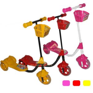 Silikon 2 Tekerlekli Scooter Oldukça Kullanışlı Fren Sistemli Ayarlanabilir Direksiyonlu Scooter