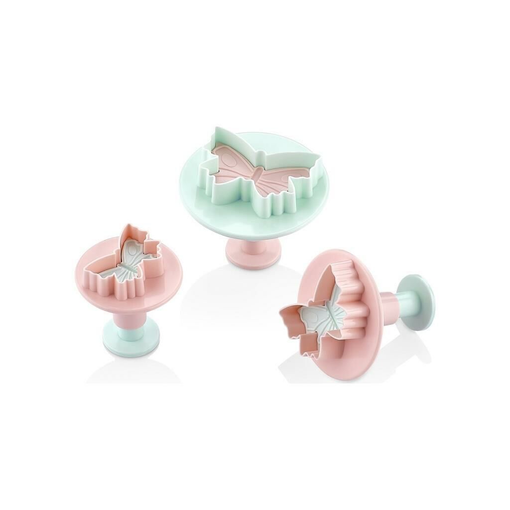 3 Lü Kelebek Basmalı Şeker Hamur Kesici