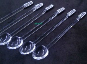 Gümüş yaldızlı krisal taş işleme Cam Çay Kaşığı takımı 6 adet el işçiliği ile camdan üretilmiştir