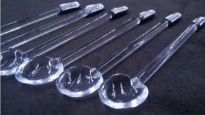 Gümüş yaldızlı krisal taş işleme Cam Çay Kaşığı takımı 6 adet el işçiliği ile camdan üretilmiştir