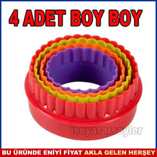 4lü SET VOLOVAN YUVARLAK KEK ve KURABİYE KALIBI