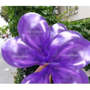 10 adet metalik renk mor balon 1.Kalite İtalyan malı 30cm büyük boy lateks metalik mor renkli Balon