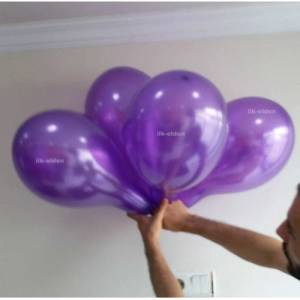 10 adet metalik renk mor balon 1.Kalite İtalyan malı 30cm büyük boy lateks metalik mor renkli Balon
