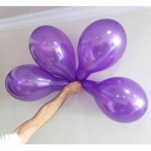 10 adet metalik renk mor balon 1.Kalite İtalyan malı 30cm büyük boy lateks metalik mor renkli Balon