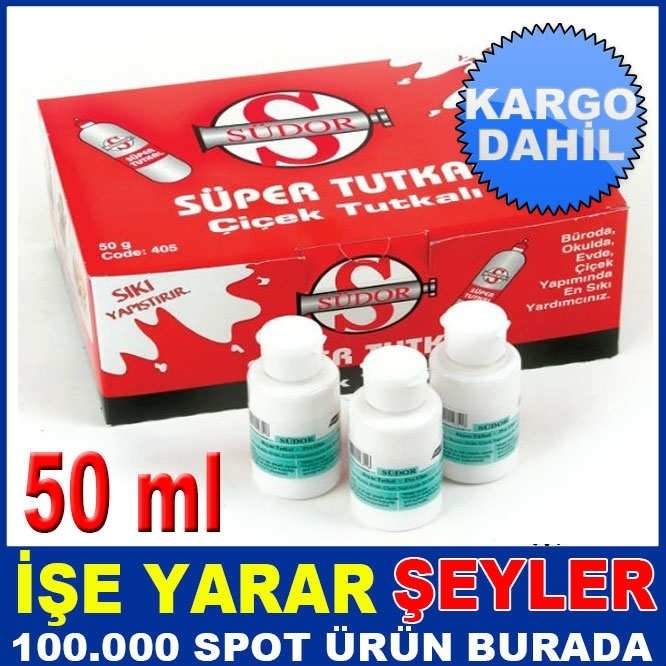 50ml SU BAZLI BEYAZ MARANGOZ ÇİÇEK TUTKALI KD