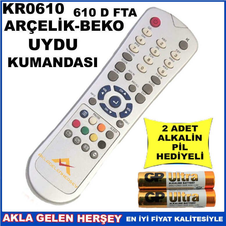 ARÇELİK-BEKO UYDU CİHAZI Receiver KUMANDA KR0610