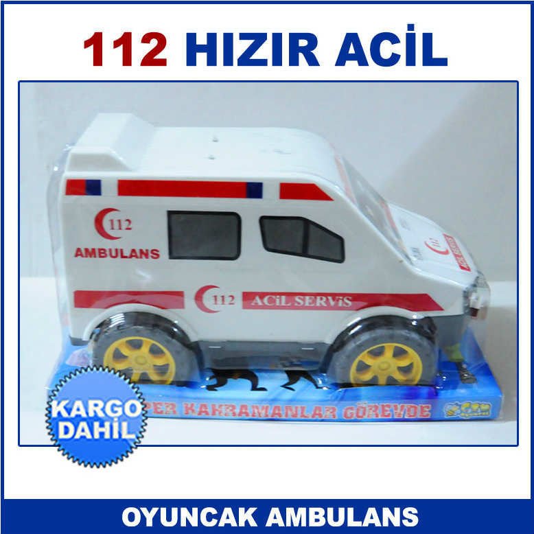 Oyuncak Ambulans - Mesleki Oyun Setleri - Dayanıklı ve Kaliteli