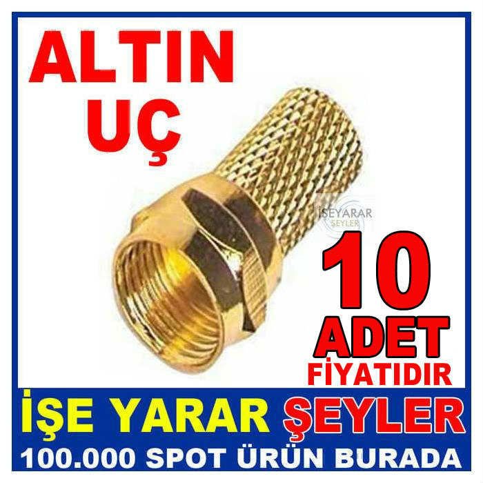 10 ADET GOLD ANTEN UCU RG 06 F KONNEKTÖR
