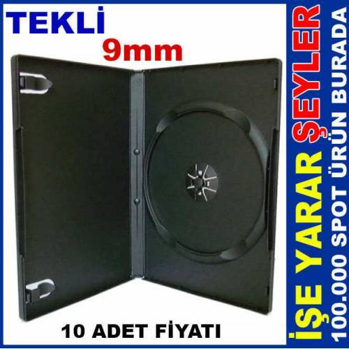10 ADET KAPAKLI 9mm TEKLİ DVD KUTUSU