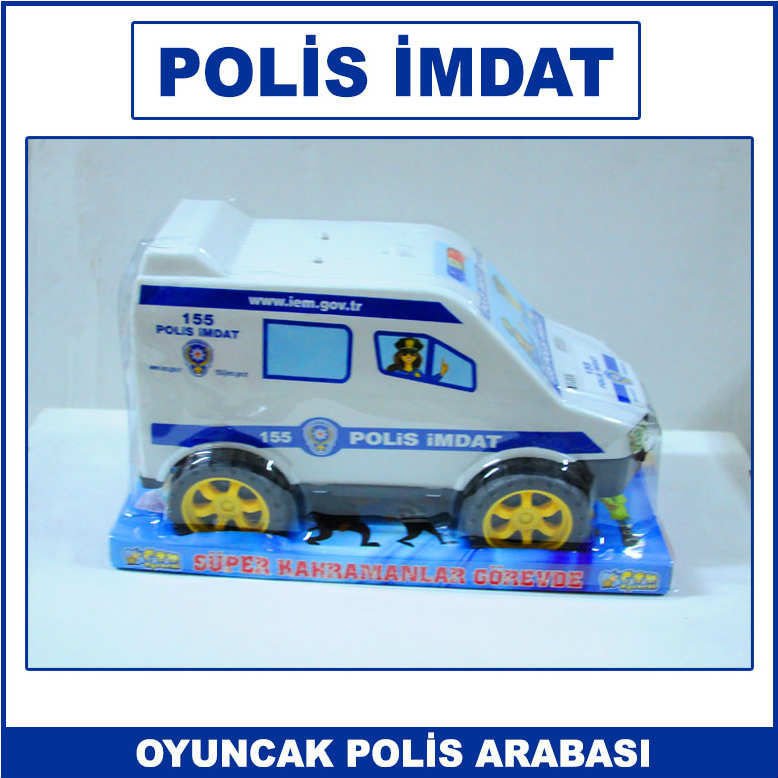 Oyuncak Polis İmdat Arabası - Mesleki Oyuncak Seti - Dayanıklı ve Kaliteli