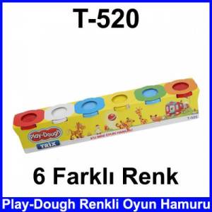 Play Dough 6 Farklı Renkli Oyun Hamuru T-520 Eğitici Ve Öğretici