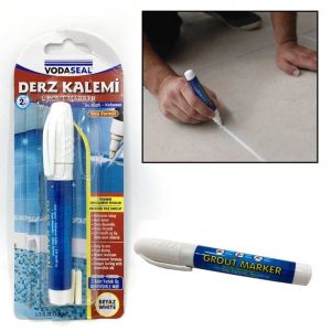1 Adet Yedek Uçlu Su Bazlı Kokusuz Beyaz Derz Kalemi Vodaseal Derz Yenileme Fayans Kalemi