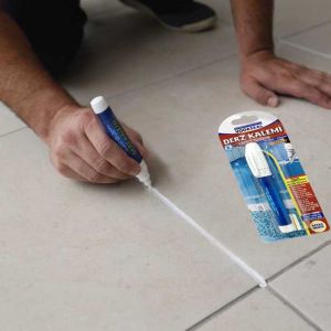 1 Adet Yedek Uçlu Su Bazlı Kokusuz Beyaz Derz Kalemi Vodaseal Derz Yenileme Fayans Kalemi