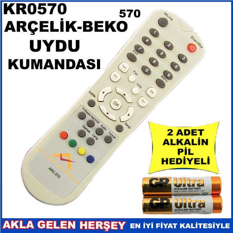 ARÇELİK-BEKO UYDU CİHAZI Receiver KUMANDA KR0570