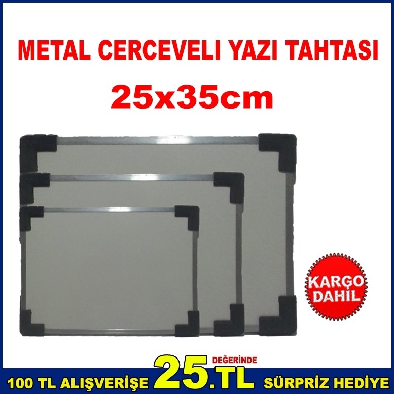METAL ÇERÇEVELİ 25x35cm  YAZI TAHTASI