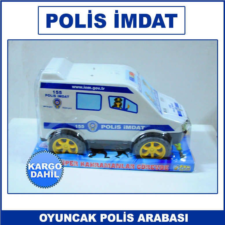 Oyuncak Polis İmdat Arabası - Mesleki Oyuncak Seti - Dayanıklı ve Kaliteli