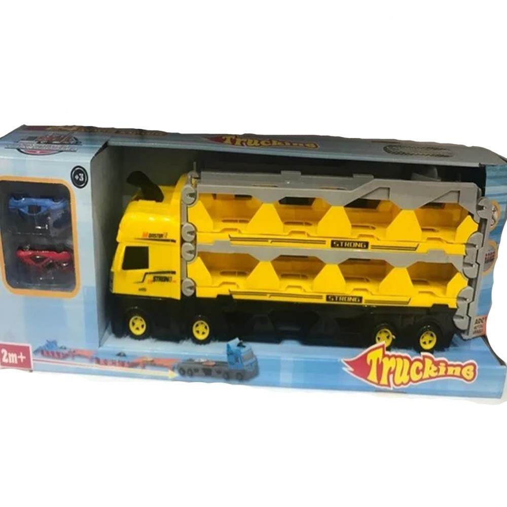 2 Metre Uzunlukta Sürat Pistli Araba Taşıyan Tır Eğlenceli Yarış Arabaları Taşıma Tırı