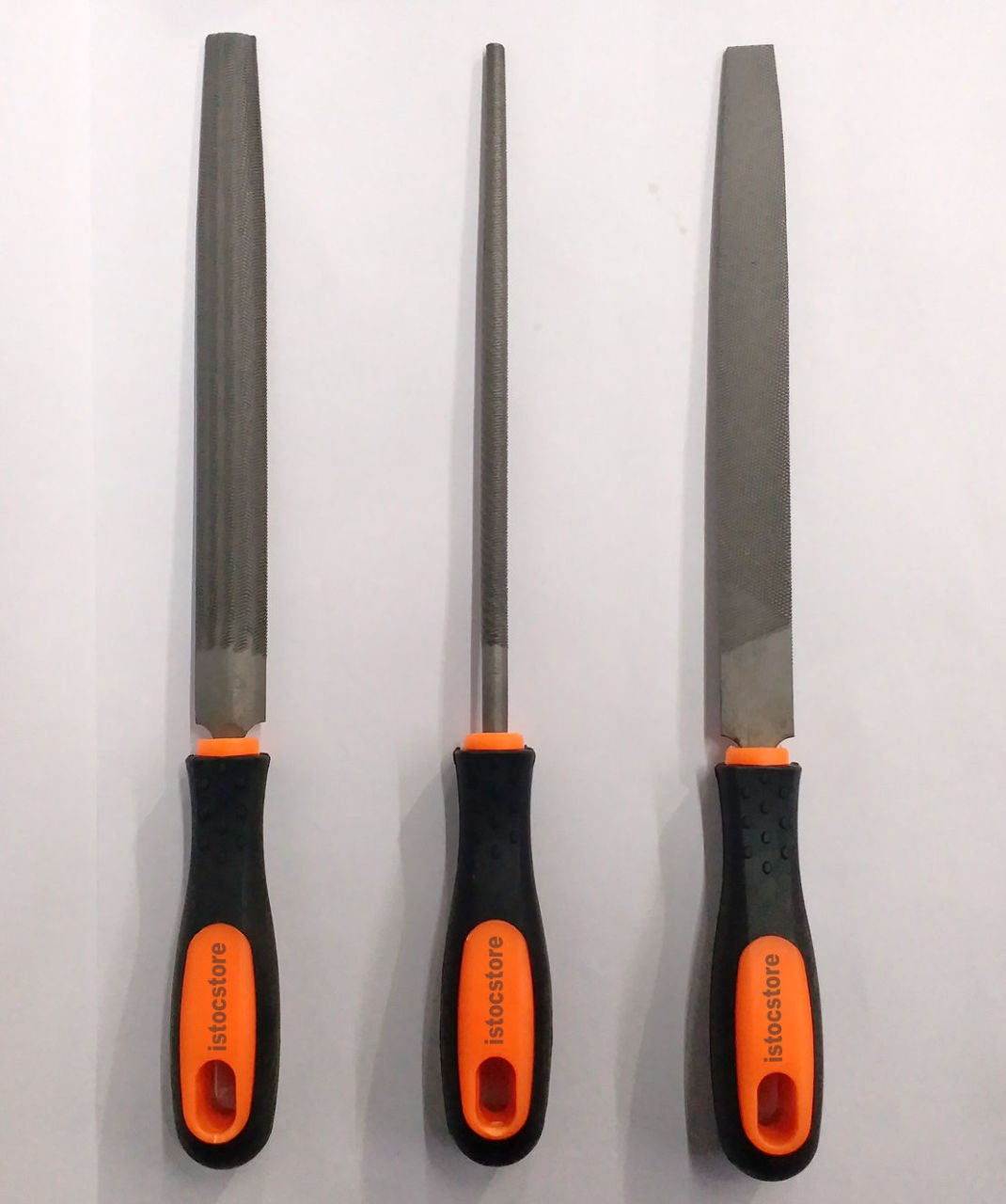 Hava Çeliği 3'lü Eğe Seti Büyük Boy Metal,Ağaç,Plastik Eğeleme Set 32cm Ergonomik Saplı Törpüler