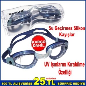 Avessa Yüzücü Gözlüğü Su Geçirmez Slikon Kayışlığı Deniz Gözlüğü