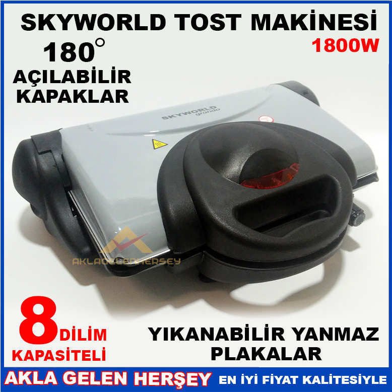 8 DİLİM KAPASİTE BÜYÜKBOY SKYWORLD TOST MAKİNESİ