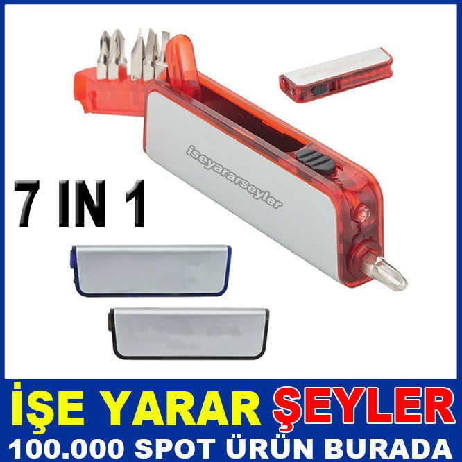 FENER ve 6 BİT UÇLU TORNAVİDA SETİ 7 IN 1