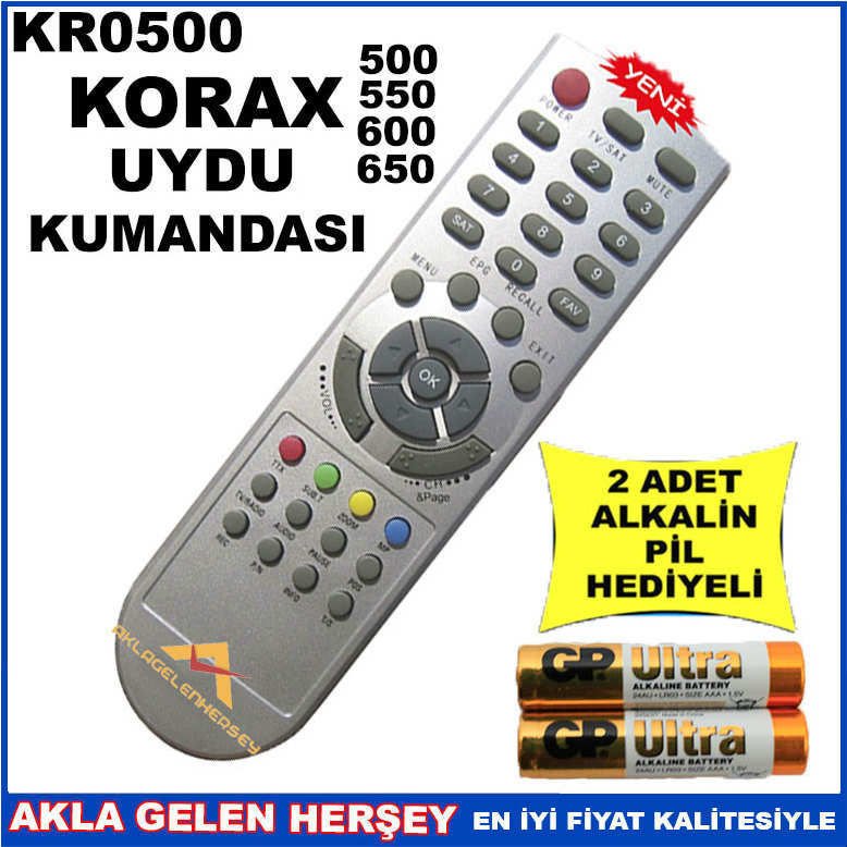 KORAX UYDU CİHAZI Receiver KUMANDASI KR0500