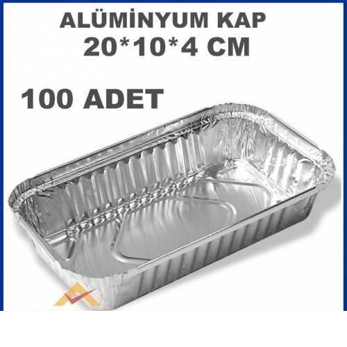 100 ADET DİKDÖRTGEN GENİŞ ALÜMİNYUM AŞURE KABI