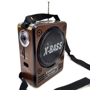 Taşınabilir Şarjlı Karaoke Mikrofonlu ve Işıklı Usb Aux Sd Card Fm Radio Özellikli Müzik Kutusu