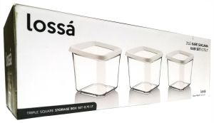 Hava Almaz Kauçuk Kapak 3lü 0,75lt Bakliyat Baharat Saklama Kabı Çerez Kuruyemiş  ve Kuru Meyve