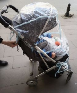 Bebek Arabası Yağmurluğu Tüm Bebek Arabalarına Uyan Pratik Yağmur Rüzgar Korumalı