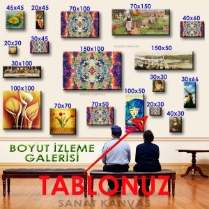 PSİKOLOJİ 7 değişen ölçü ORİJİNAL KANVAS TABLO