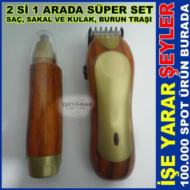SAÇ SAKAL TRAŞI VE KULAK BURUN TRAŞ MAKİNESİ SET