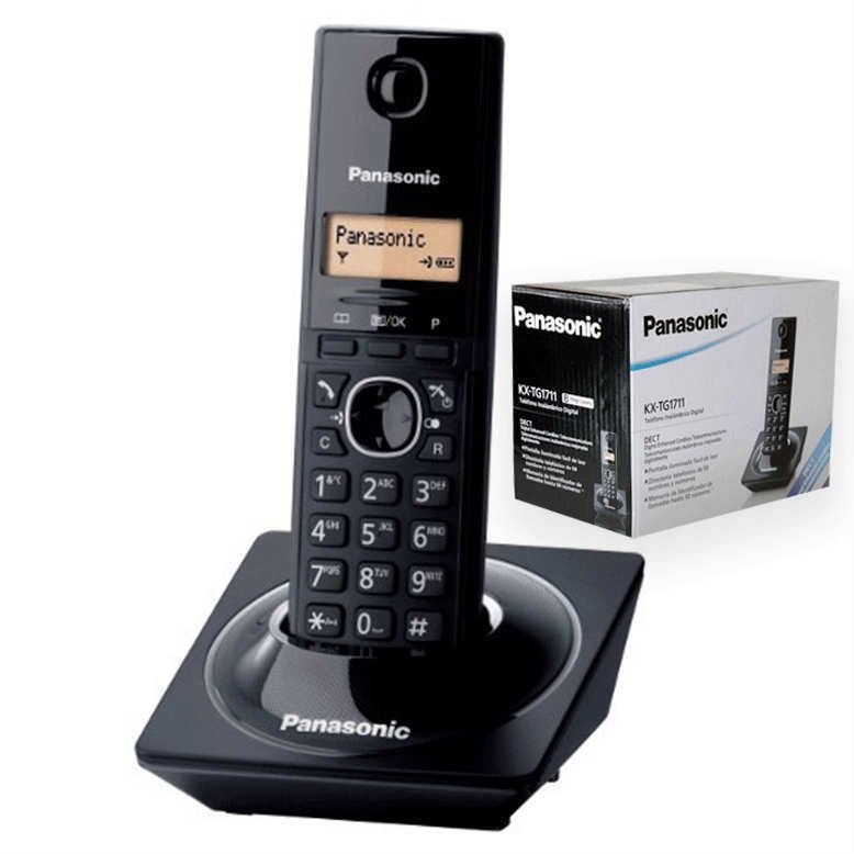 Panasonıc KX-TG1711 Siyah Dect Telsiz Telefon LCD Ekranlı
