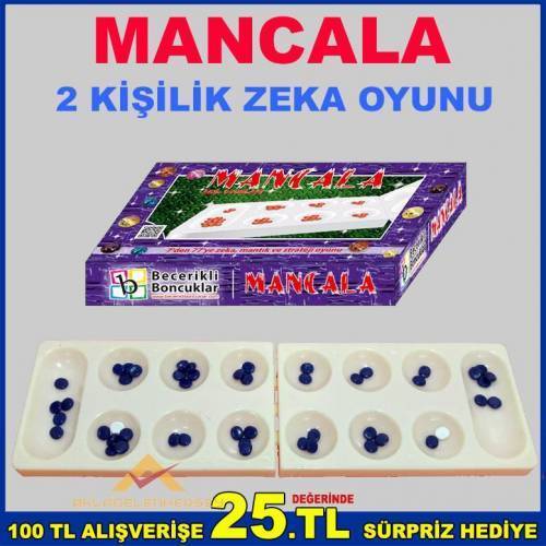 2 Kişilik Mancala Türk Zeka Strateji Masa Oyunu