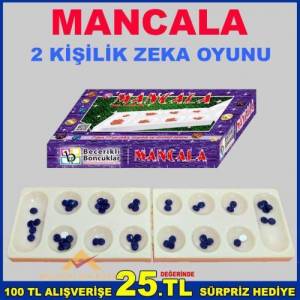 2 Kişilik Mancala Türk Zeka Strateji Masa Oyunu