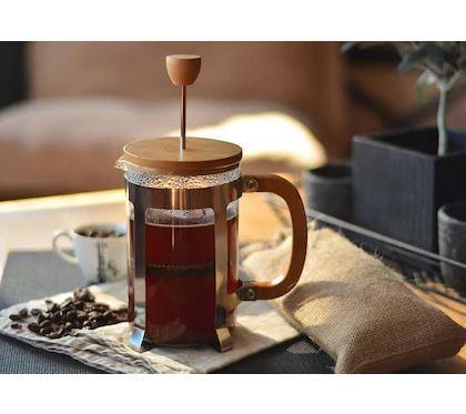 Yakut Bambu Kapaklı Cam Frech Press 300ml